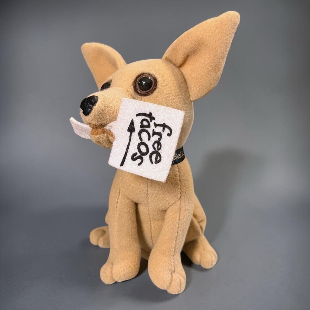 Vintage Taco Bell Chihuahua by Applause Toys 6” Talking Plush WORKS